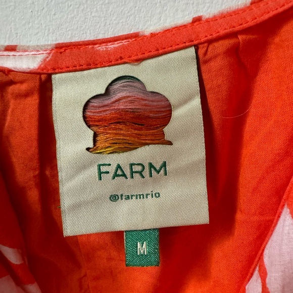 Farm Rio Neon Orange Jungle Tiered Maxi Dress - Picture 5 of 6